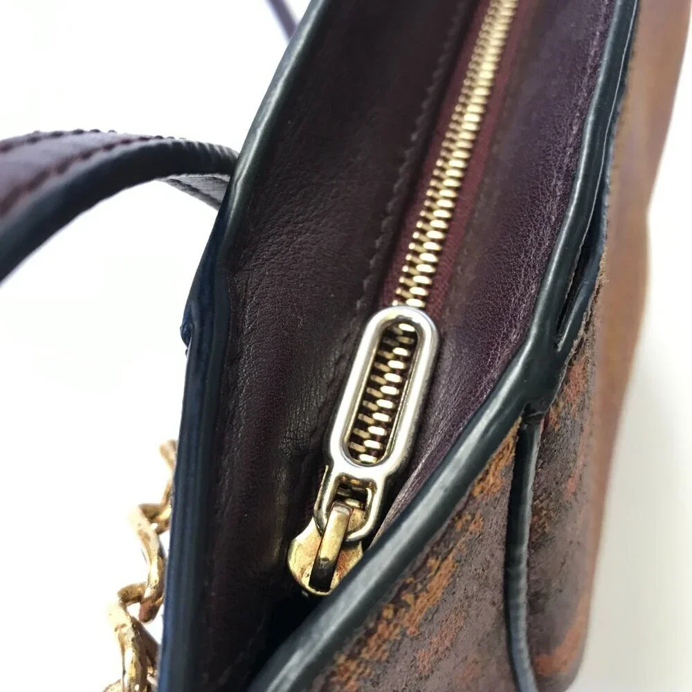 Ulla Johnson Mira Crossbody Shoulder Bag Purse Womens Brown Tiger Eye Leather